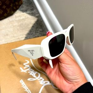 Prada white sunglasses